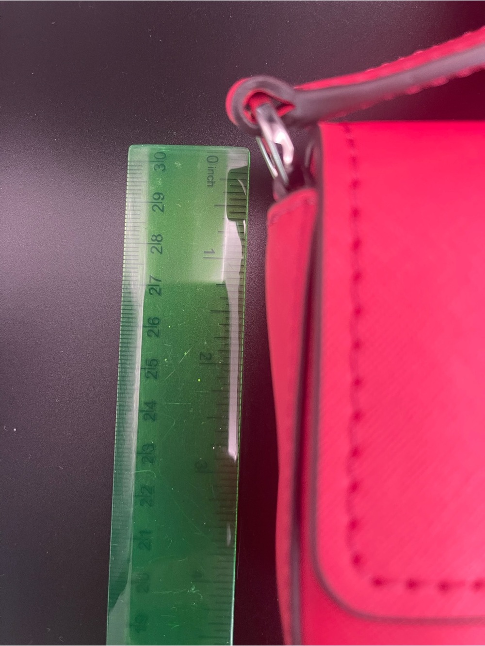 Michael Kors Red Saffiano Crossbody with MK Emblem - Picture 9 of 9
